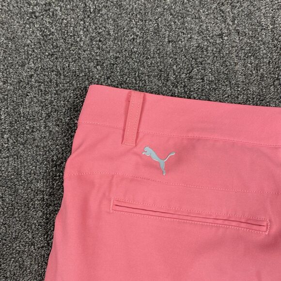 Puma Golf Shorts Flat Front Mens Salmon Pink 9” Inseam Performance Size 40 - Picture 4 of 6
